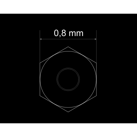 Imitacje nakrętek ze szpilką 0,8 mm – 120 szt.